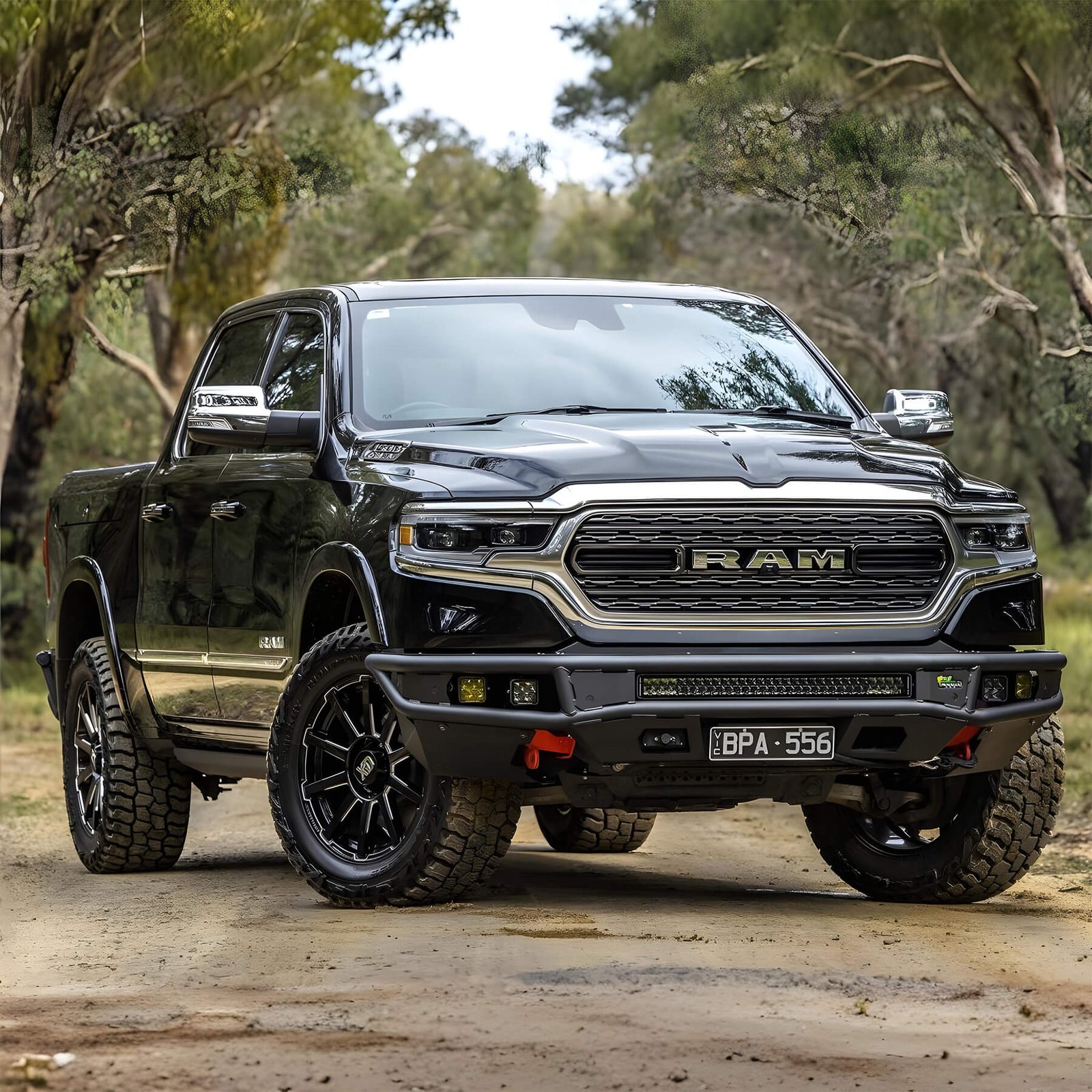 صدام حماية أمامي مع حوامل RAM 1500 DT