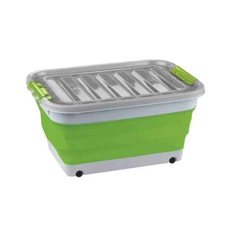 Collapsible Storage Tub with Lid - 45L 1 Collapsible Storage Tub with Lid - 45L