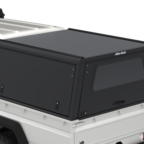 Toyota - Land Cruiser 79 - Explorer Canopy - Smooth - Rear34 Close Toyota - Land Cruiser 79 - Explorer Canopy - Smooth - Rear34 Close