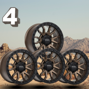 17X9 35 6/139.7 RAID MATT BLACK BRONZE ROH Wheel Set