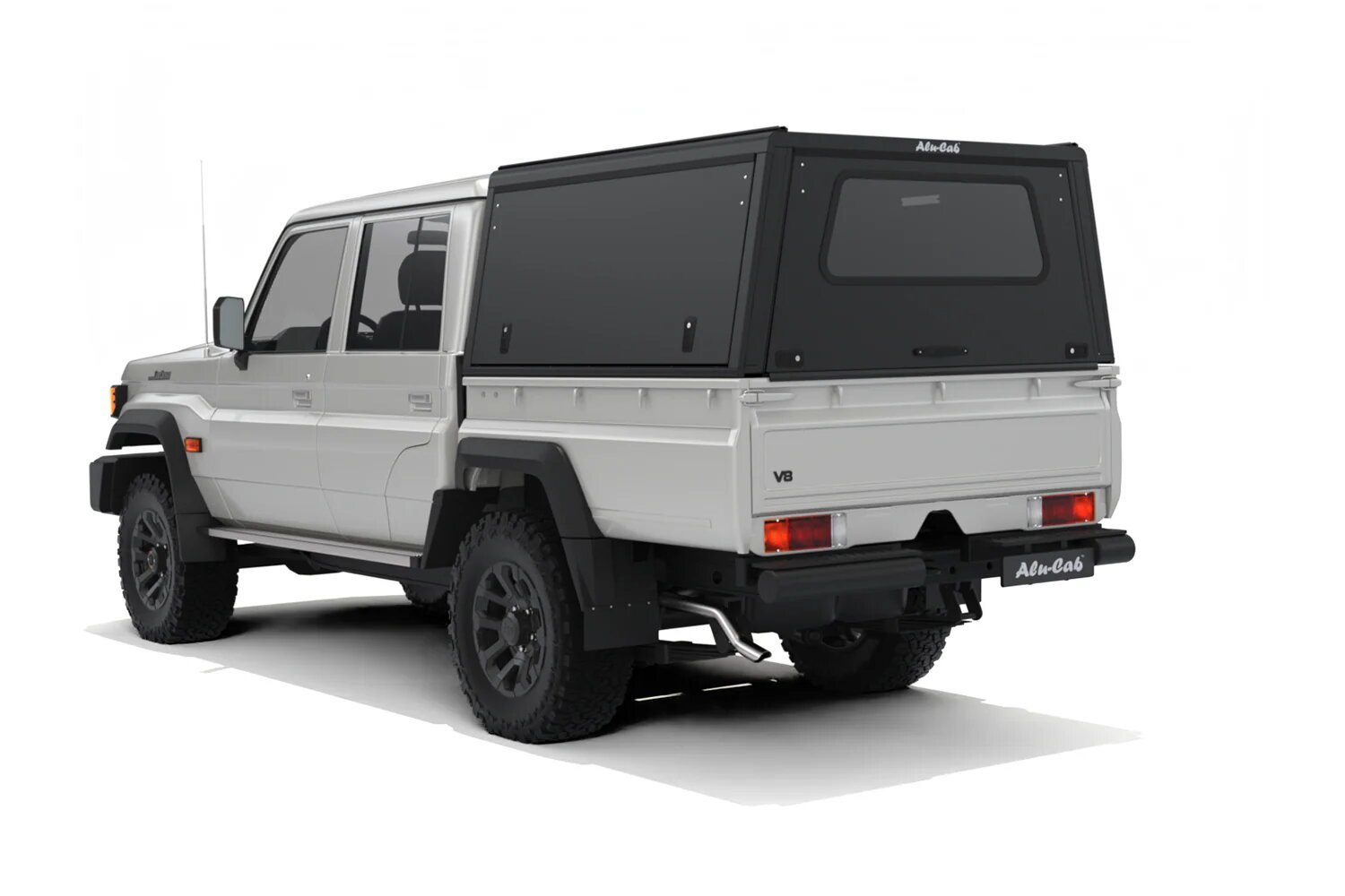 كانوبي الوكاب Explorer لتويوتا لاندكروزر 79 مع نوافذ جانبية مصمتة سوداء