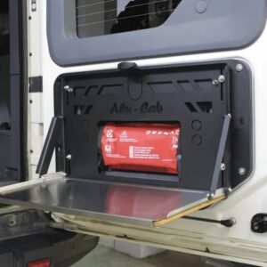 Alu-Cab INEOS Grenadier Rear Door Drop Down Table with Bamboo Cutting Board