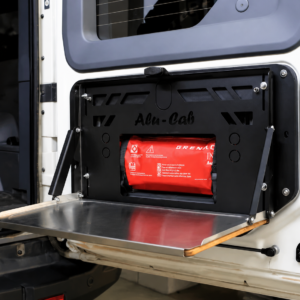 Alu-Cab INEOS Grenadier Rear Door Drop Down Table with Bamboo Cutting Board