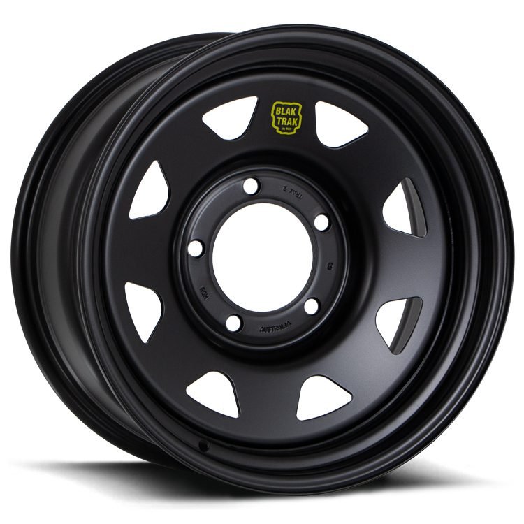 جنط ROH Trak2 مقاس 16×8 بنمط مسامير 5×150 وأوفست +0 – أسود مطفي