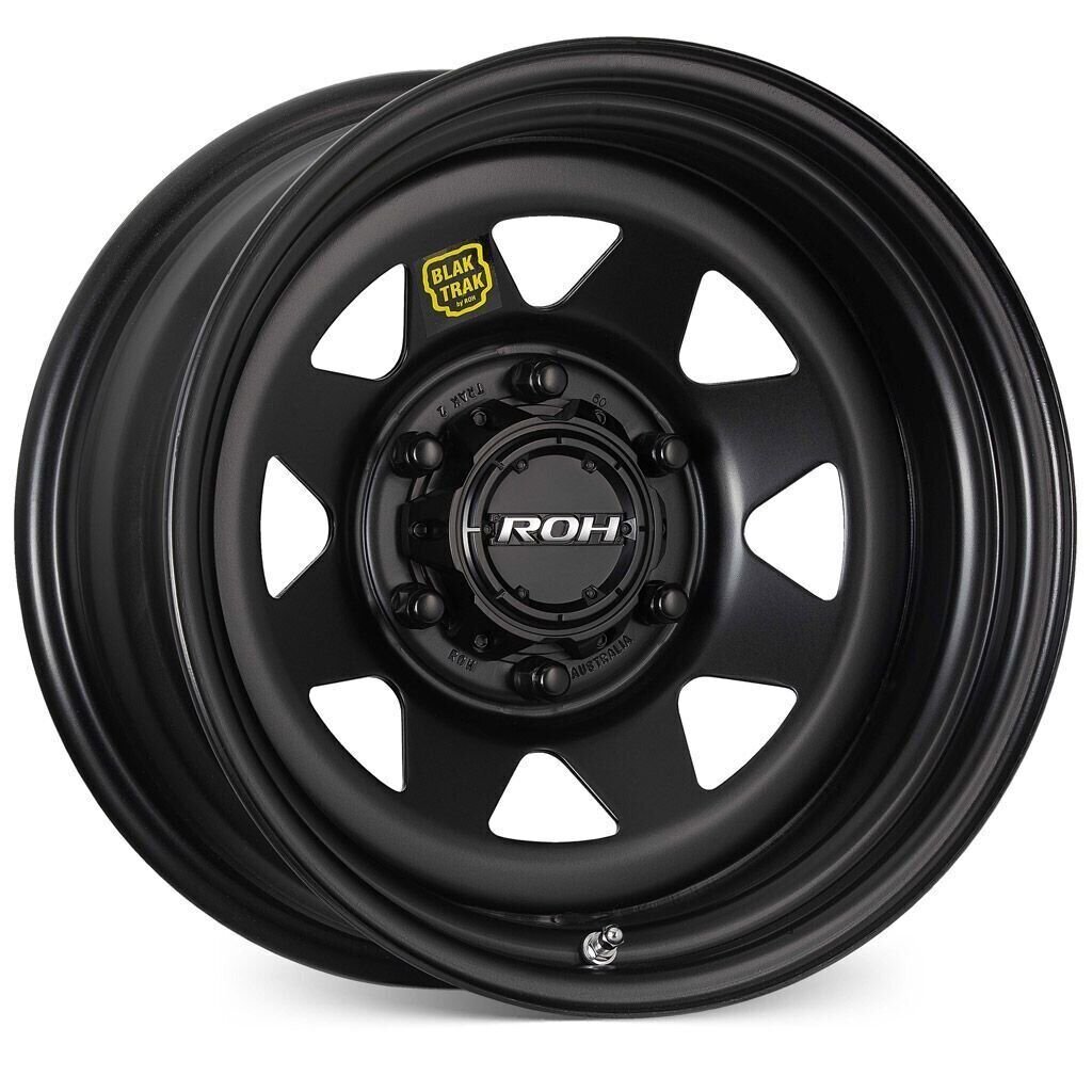 جنط ROH Trak2 مقاس 16×8 بنمط مسامير 5×150 وأوفست -47 – أسود مطفي
