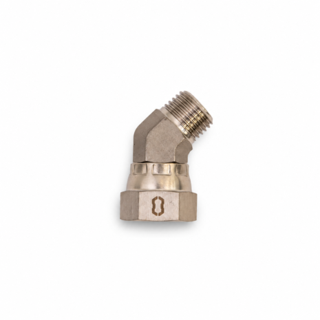 45 Degree Braided Air Hose Fitting 1/4 Inch Stainless Steel BSPT Male BSPP Female Swivel