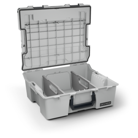 D-co_Halfrack 32_Gray_Three Quarter_Open_Dividers D-co_Halfrack 32_Gray_Three Quarter_Open_Dividers