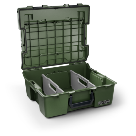 D-co_Halfrack 32_Green_Three Quarter_Open_Dividers D-co_Halfrack 32_Green_Three Quarter_Open_Dividers