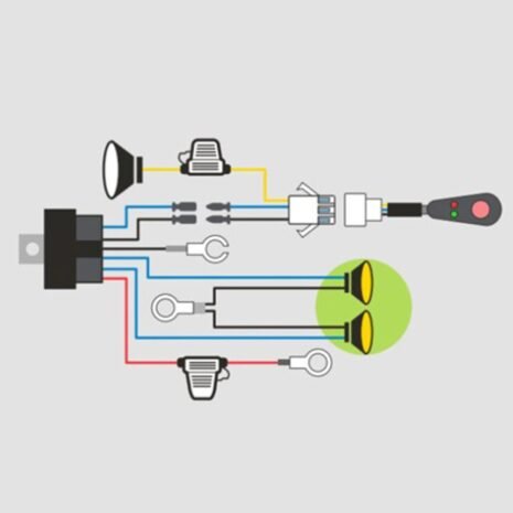 Driving Light Wiring Loom - Suits Set of Two (2) Lights 1 Driving Light Wiring Loom - Suits Set of Two (2) Lights