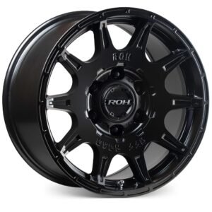 جنط ROH Invader أسود مطفي – مقاس 17x9 – نمط مسامير 5x150 – أوفست +35